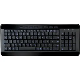 GeneralKeys USB Multimedia Tastatur Light Key DE schwarz