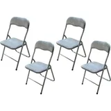 Hti-Living HTI-Living, Klappstuhl 4er Set Dima Fabric Grau