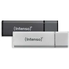 Intenso Alu Line 32 GB anthrazit/silber USB 2.0 2er Pack