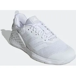 Trainingsschuh ADIDAS PERFORMANCE "DROPSET 3", Gr. 38,5, weiß (ftwwht, crywht, crywht), Textil, sportlich, Schuhe