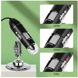 yozhiqu Digitales Handmikroskop,USB-Mikroskop für MAC und Android Digitalmikroskop (LED-USB- mit 500/1000/1600-fachem Zoom)