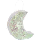 Unique 26363 - Mini-Schillernder Mond Pinata-Geschenkdekoration – Lila Galaxy Party – 1 Stück (1 Packung)