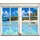 Queence Wandsticker Insel, Wandsticker, Wandbild, selbstklebend, 3D, Fenster blau