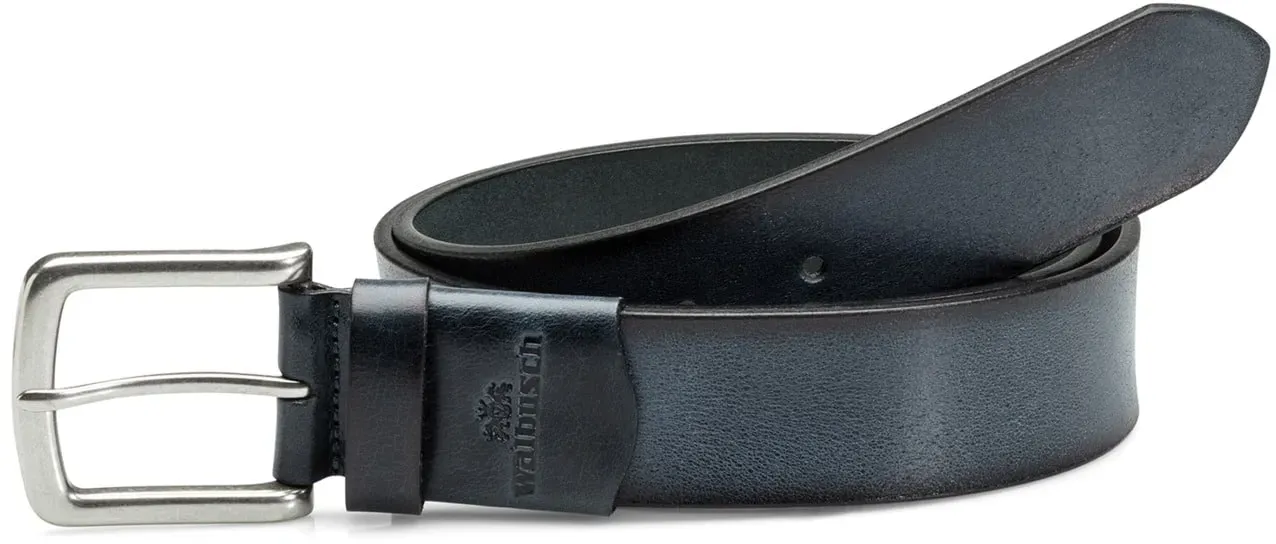 Walbusch Herren Jeansgürtel Dehnzone Blau