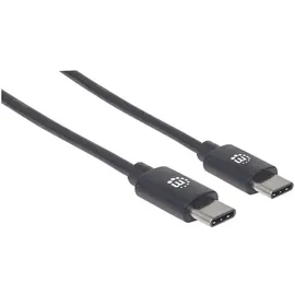 Manhattan USB-Kabel USB 2.0 USB-C® Stecker 0.50m Schwarz 354868