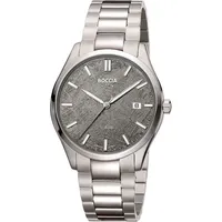 Boccia Titanium Boccia 3672-01 Quarzuhr für Herren Titan/Dunkelgrau