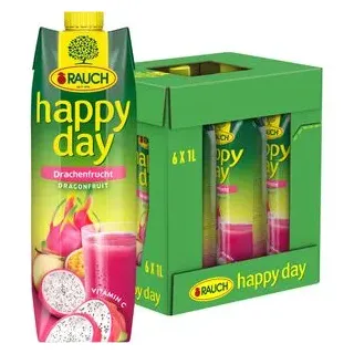 RAUCH Saft Happy Day Drachenfrucht, Tetrapack, je 1 Liter, 6 Stück