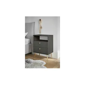 deinbett Nachttisch Laura ¦ grau ¦ Maße (cm): B: 50 H: 70 T: 34.0