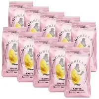 Gorilla Kaffee Joerges Kaffee Entkoffeiniert 10x1kg Bohnen Kaffeebohnen, 10 x 1000 g, Intensität von 5/10