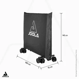 Joola Outdoor Tischtennisplatte J200A inkl. Abdeckhülle - Profi Tischtennistisch 6 MM Aluminium-Verbundoberfläche Wetterfest - Klappbares Unterge... - Schwarz/Blau/Weiß