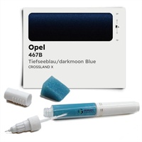 Genuine Colors Lackstift TIEFSEEBLAU/DARKMOON BLUE 467B Kompatibel/Ersatz für Opel Blau