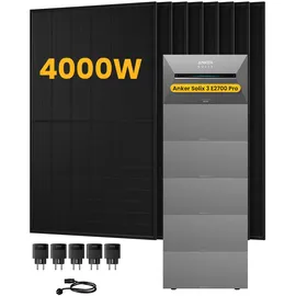Anker SOLIX Solarbank 3 E2700 Pro 13,5 kWh inkl. 4x BP2700 Erweiterungsakku + 8x 500W Solarmodule + 5x Smart Plug
