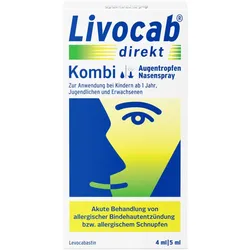 Livocab direkt Kombi: Nasenspray & Augentropfen bei Heuschnupfen & Allergien