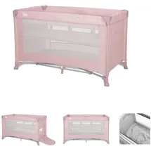 Lorelli Reisebett Torino 2 Ebenen faltbar seitliche Öffnung Tragetasche Matratze pink