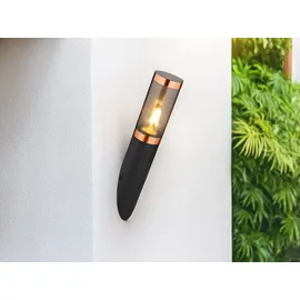 meine wunschleuchte Moderne LED Außenwandleuchte (H 41cm) 41cm schwarz