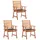 vidaXL Gartenstuhl 60,1 x 69,5 x 33,6 cm braun 3 St.