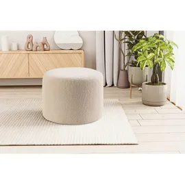 MID.YOU Hocker klein Boucle 51 x 41 x 51 cm Beige