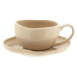 Almina Wave Biscuit Kaffeeservice 12-tlg. beige/braun
