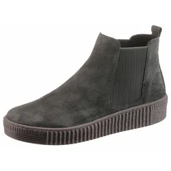 Chelseaboots, Plateau, Stiefelette, Schlupfschuh mit dezenten Kontrastnähten, Gr. 44, dunkelgrau, , 559035-44