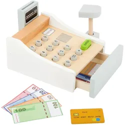 Small foot Wooden Toy Cash Register White Spielzeug aus Holz 3 y+ 1 St.