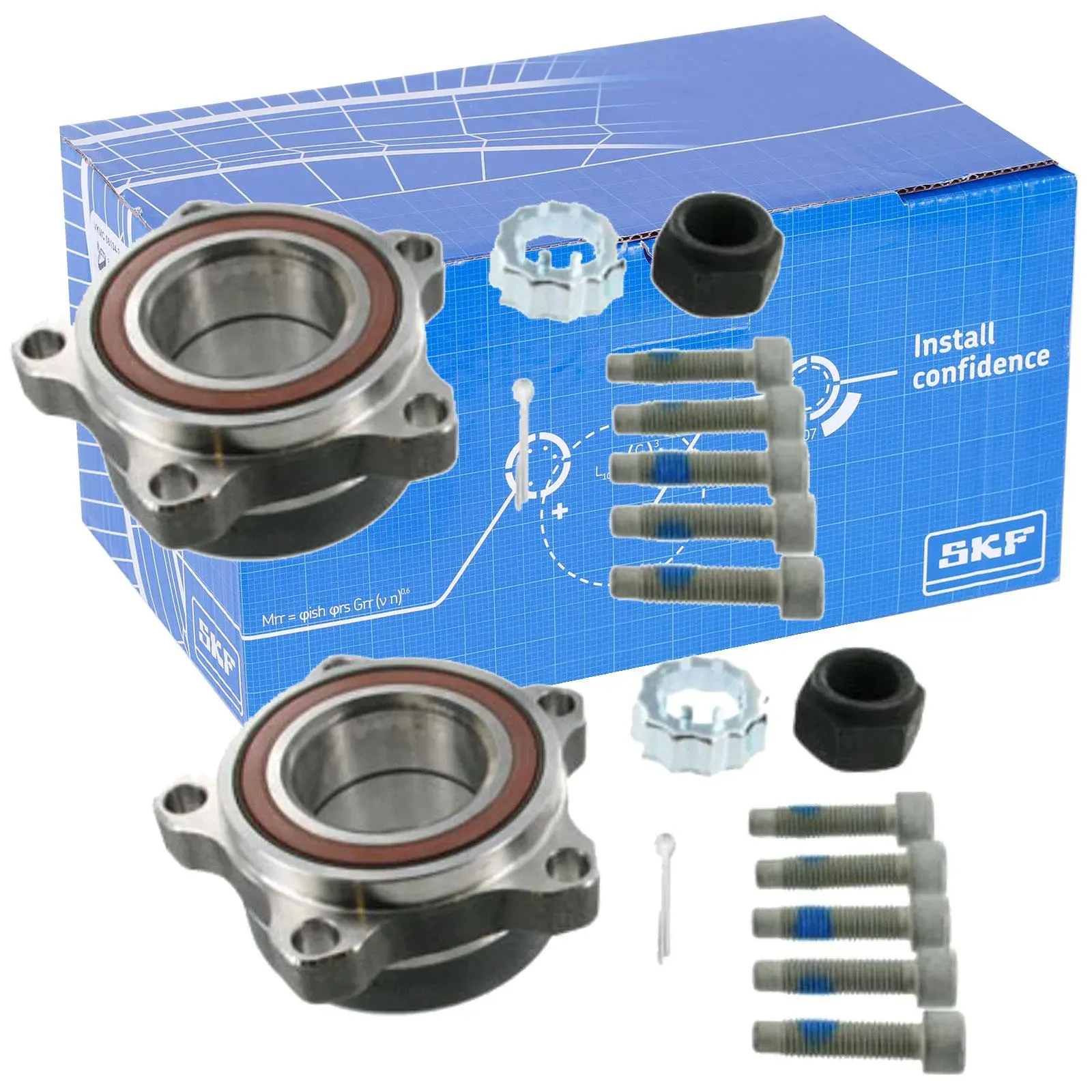 2x Skf Radlagersatz Vorne Passend Für Ford Transit + Transit Tourneo: Radlagersatz Ford: 1377908 Ford: 1371400 Ford: 6c111k018ba Ford: 6c112b663ba Al-