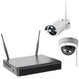 Indexa WLAN-NVR mit 2 Funk-Außenkameras WR100B+WR100D, 4TB HDD WiFi
