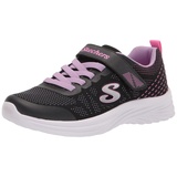 SKECHERS Dreamy Dancer Radiant Rogue Sneaker, Black & Lavender Mesh/Multi Trim, 30 EU