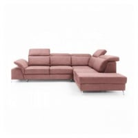 JVmoebel Ecksofa Design Couch Sofa Polster Schlafsofa Wohnzimmer Ecksofa Textl Stoff, Mit Bettfunktion rosa