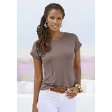 VIVANCE Kurzarmshirt Braun 36/38