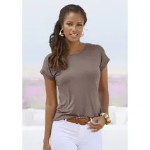 VIVANCE Kurzarmshirt Braun 36/38
