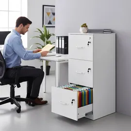 Relaxdays Aktenschrank 4700 x 40 x 1350 cm Weiß