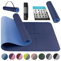 KESSER® Gymnastikmatte mit Tragegurt rutschfest TPE Yogamatte Gepolstert & rutschfest Fitnessmatte , 183 x 61  Trainingsmatte für Fitness Sportmatte, Pilates & Gymnastik Workout extradick