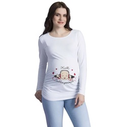 M.M.C. Umstandsshirt Hallo Lieblingsmensch mit Motiv weiß M