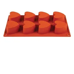 Pavoni Silikonbackform 8 Herzen Antihaft