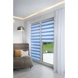 K-HOME Doppelrollo Madrid 45 x 200 cm Farbverlauf/Blau