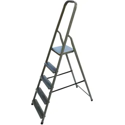 Vago-Tools Haushaltsleiter Stehleiter Stahl Leiter 5 Stufen