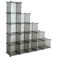Estexo Regalsystem Würfelregal Steckregal 15 Fächer Stufenregal diy Regal