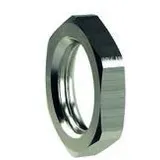 Riegler Sechskant-Gegenmutter, M14x1,0, SW 19, Messing vernickelt