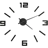 VidaXL 3D-Wanduhr Modernes Design Schwarz 100 cm XXL