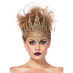 Leg Avenue Kostüm Böse Königin Krone gold, Faszinierender Kopfschmuck für LARP und Fantasy Kostüme