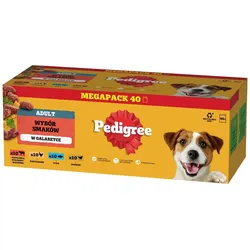 PEDIGREE Adult Auswahl an Geschmacksrichtungen in Gelee 40x100g mit Rindfleisch, Huhn, Fisch, Geflügel