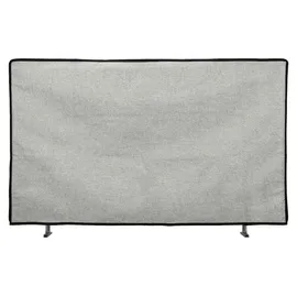 kwmobile 40" TV Abdeckung Indoor - Fernseher Hülle Bildschirmschutz Abdeckung - TV Bildschirm Staubschutzhülle - Fernsehabdeckung - Leinen Hellgrau