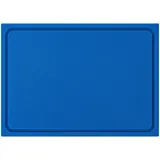 morleos Muvell Schneidebrett Kunststoff HDPE500 | blau 35x25x2 cm | Schneidbrett | Gastro Profi HACCP Fisch Küchenbrett | 1 Seite mit Saftrinne |