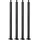 Vevor Kabelgeländerpfosten, 4er-Pack, 914x50,8x50,8 mm, vorgebohrte horizontale Löcher, Edelstahl SUS304, gebogene horizontale Halterung, für Handlauf, Balustrade, schwarz, 4JZLGZXHS914MY65M001V0