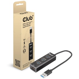 Club 3D SenseVision Multiport-Adapter, RJ-45, USB-A 3.0 [Stecker] (CSV-1430)