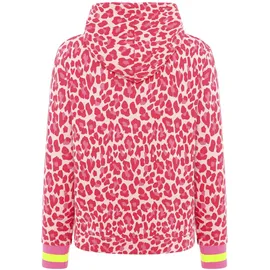 Zwilling Hoodie »"Leo Allover Neon Kante"«, mit Animal-Design und kontrastfarbigen Ärmelbündchen, pink,