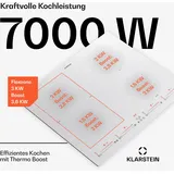 Klarstein Masterzone 60 Hybrid Induktionskochfeld Einbau 4 Flex-Zonen Weiß