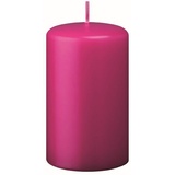 Kopschitz Kerzen Stumpenkerzen Klarlack - hochglänzend Fuchsia (Pink) 12 x 6 cm, 4 Stück, gelackte Kerzen, exclusive