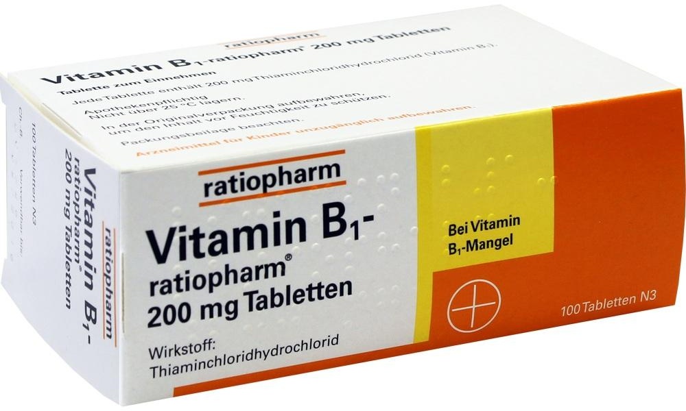 Vitamin-B1-Ratiopharm 200mg Tabletten 100 ST
