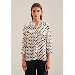 Klassische Bluse »Schwarze Rose«, 3/4-Arm Kragen Punkte, Gr. M (38), beige, , 52283838-38